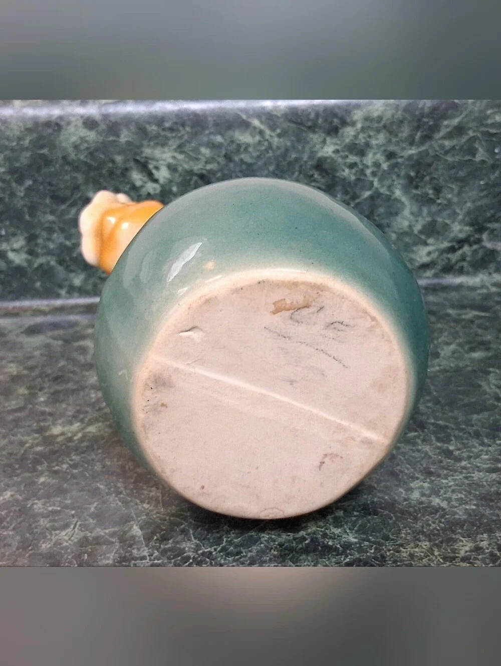 Vintage Pottery Bird Wearing Hat on a Gourd Anthropomorphic Succulent Planter